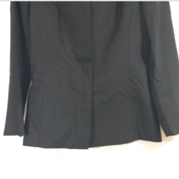 Zanella Blazer SZ 4 Black NWOT ITALY Hidden Button Row Nehru Collar  Lined - Picture 10 of 13